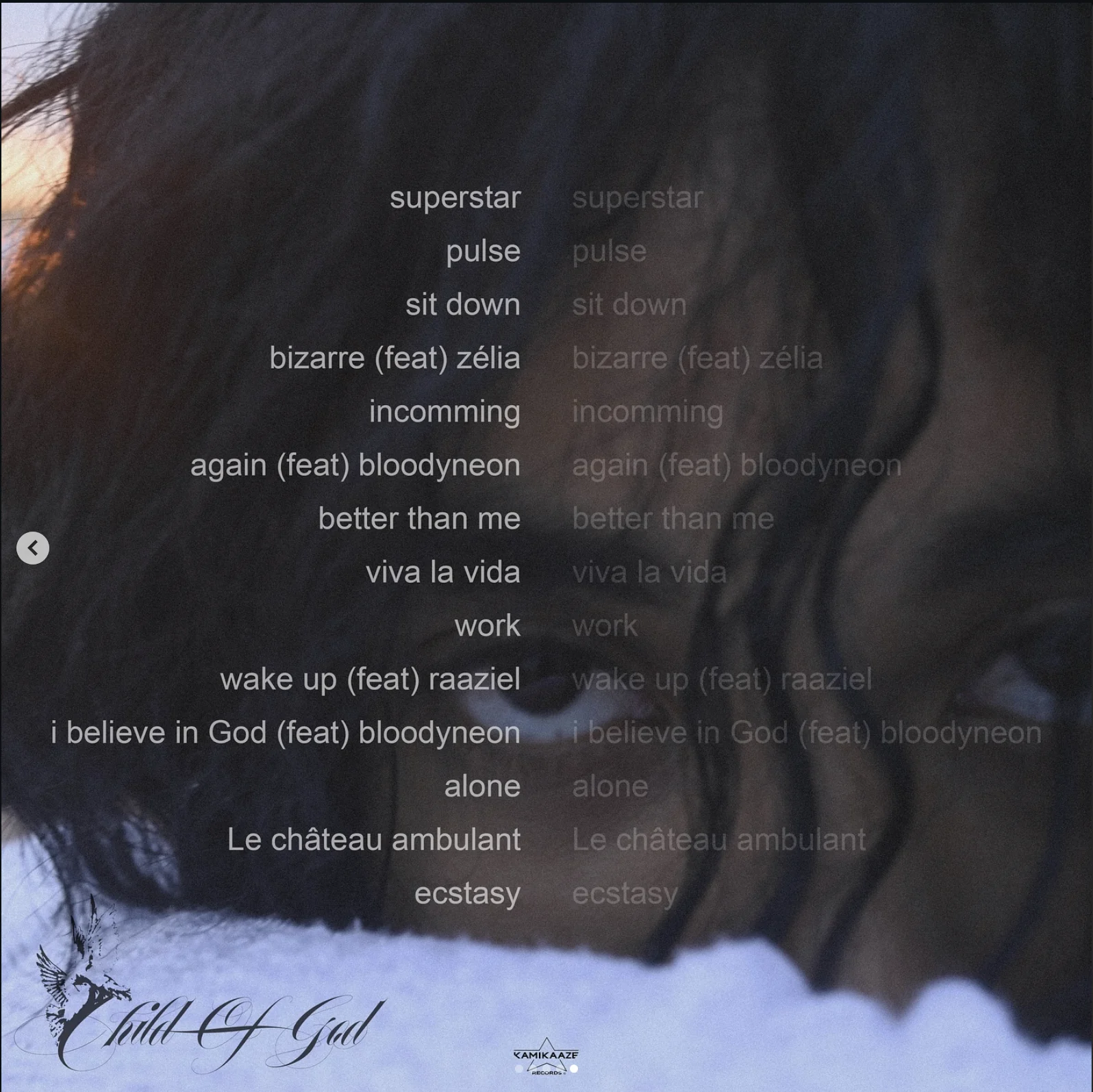Tracklist Child of God